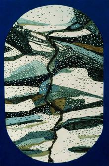 Mountain in the Snow 178 x 119 cm, Acrylic on paper 1975, Lilya Pavlovic-Dear